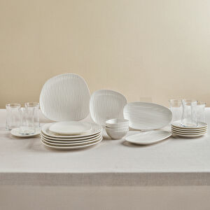 Karaca Forever Bone Oyster 26 Parça 6 Kişilik Kahvaltı Takımı