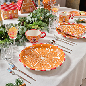Karaca New Year Yılbaşı Gingerbread Servis Tabağı 30 Cm görseli 4
