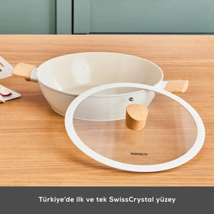 Karaca x Refika Swiss Crystal Almond Cream 26 cm Karnıyarık Tencere görseli 5