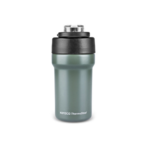 Karaca Thermosteel Camping 2 in 1 Çelik Termos Haki 450 ml görseli 7