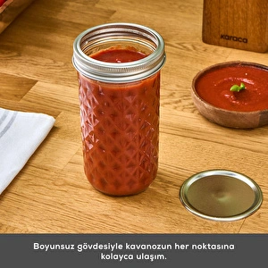 Karaca x Refika Boyunsuz Kavanoz Baklava Desen 650 ml görseli 4