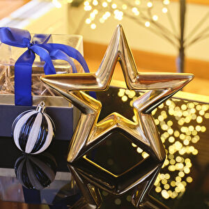 Karaca Home New Year Yılbaşı Star Biblo Gold  görseli 1