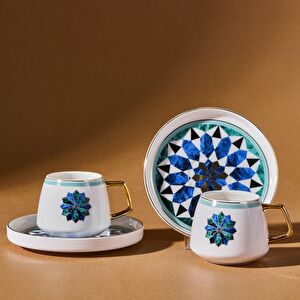 Karaca Roman 2 Kişilik Kahve Fincan Takımı 90 ml görseli 1