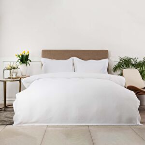 Karaca Home Freya White Collection Pamuk Çift Kişilik Pike Beyaz görseli 1