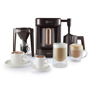 Karaca Hatır Barista Latte ve Türk Kahve Makinesi Walnut Brown görseli 2