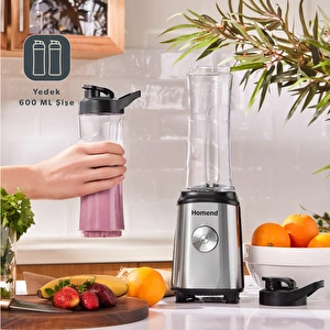 Homend Mixfresh 7010h Kişisel Smoothie Blender Inox 350W görseli 11