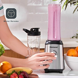 Homend Mixfresh 7010h Kişisel Smoothie Blender Inox 350W görseli 3