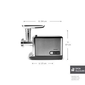 Karaca Inox Kıyma Makinesi 1201 (Salça Sucuk Sosis ve İçli Köfte Aparatlı) görseli 2
