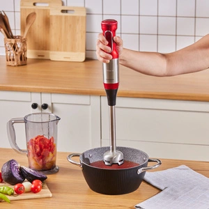 Karaca Mastermaid Prosteel Uzun Blender Ayaklı 6 Bıçaklı Cam Hazneli Rendeli Mutfak Robotu Imperial Red görseli 10