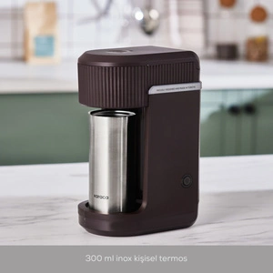 Karaca Mono Personal Termos Hediyeli Filtre Kahve Makinesi Walnut Brown görseli 4