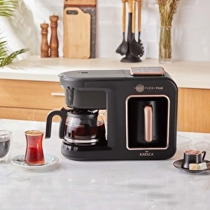 Karaca Hatır Plus 5 in 1 Konuşan Közde ve Sütlü Türk Kahvesi ve Filtre Kahve Makinesi Copper görseli 9