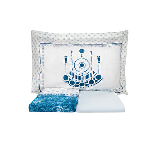 Karaca Home Costa Mavi %100 Pamuk Çift Kişilik Nevresim Takımı görseli 9