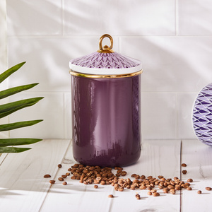 Karaca Retro Purple Emaye Saklama Kabı Medium görseli 1