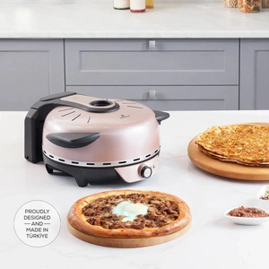 Karaca Gastro 10 in 1 Pizza Lahmacun ve Tandır Ekmeği Makinesi Biodiamond Rosegold  görseli 1