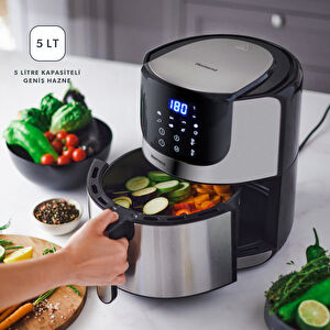 Homend Airfryday 2502h 8 Farklı Program, Dokunmatik Ekran Airfryer 5L görseli 1