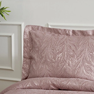 Karaca Home Moris Çift Kişilik Yatak Örtüsü Takımı Gül Kurusu görseli 5