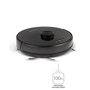 Homend Alex Laser 1282H Moplu ve Haritalamalı Akıllı Robot Süpürge Siyah görseli 4