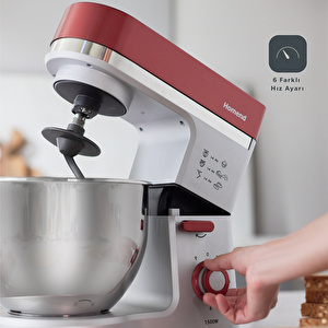 Homend Profashion 3012H Stand Mikser Kırmızı Silver görseli 3