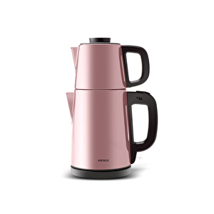 Karaca Tea Break 2 in 1 Çelik Su Isıtıcı Çay Makinesi Rosegold Inox görseli 3