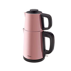 Karaca Tea Break 2 in 1 Çelik Su Isıtıcı Çay Makinesi Rosegold Inox görseli 4
