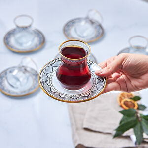 Karaca Globe Yeni 6 Kişilik Çay Seti 120 ml görseli 1