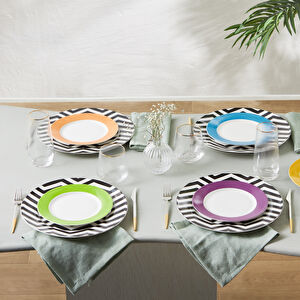 Karaca Zigzag Porselen 12 Parça 6 Kişilik Yemek Takımı