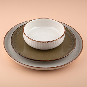 Jumbo Terracota Opak 6 Kişilik 18 Parça Yemek Takımı görseli 1