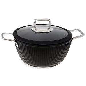 Jumbo Dublin Black İndüksiyon Tabanlı Derin Tencere 24 cm görseli 2