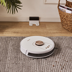 Homend Alex Laser Pro 1286H Moplu ve Haritalamalı Akıllı Robot Süpürge Beyaz Gold görseli 4