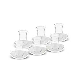 Karaca Streamline Hole 12 Parça 6 Kişilik Cam Çay Seti 165 ml görseli 3
