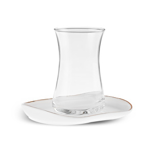 Karaca Streamline Plato 12 Parça 6 Kişilik Cam Çay Seti 165 ml görseli 5