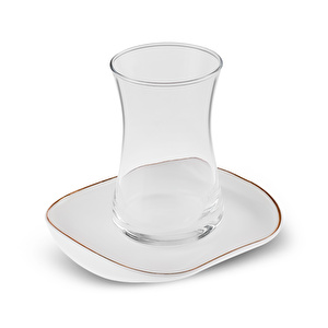 Karaca Streamline Plato 12 Parça 6 Kişilik Cam Çay Seti 165 ml görseli 6