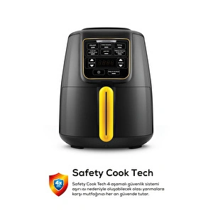 Karaca Air Pro Cook Köz XL Airfryer Black Gold 4L görseli 3