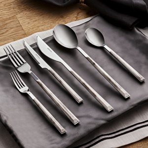 Karaca Leda Beyaz 6 Kişilik 36 Parça Çatal Kaşık Bıçak Takımı 