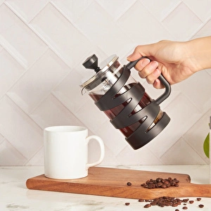 Karaca Diamond Borosilikat Cam French Press 600 ml Black  görseli 2