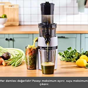 Karaca Slow Juicer Yavaş Sıkım Katı Meyve Sıkacağı görseli 4