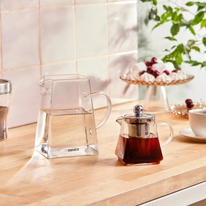 Karaca Giza Borosilikat Cam Mini Çaydanlık Takımı 0,45L & 1,5L görseli 3