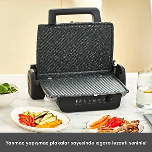 Karaca Crust Grill Toast 6 Dilim Kapasiteli Izgara ve Tost Makinesi Antrasit 1800W görseli 6