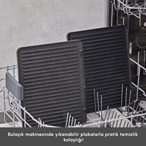 Karaca Crust Grill Toast 6 Dilim Kapasiteli Izgara ve Tost Makinesi Antrasit 1800W görseli 7
