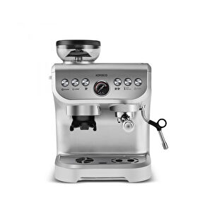 Karaca Coffee Art Barista Kahve Öğütücülü, Süt Köpürtücülü, 15 Bar Basınçlı Espresso, Latte, Cappuccino, Americano Makinesi Silver 2L 1450W görseli 1