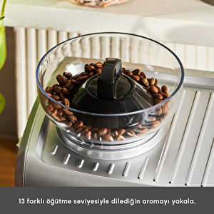 Karaca Coffee Art Barista Kahve Öğütücülü, Süt Köpürtücülü, 15 Bar Basınçlı Espresso, Latte, Cappuccino, Americano Makinesi Silver 2L 1450W görseli 6