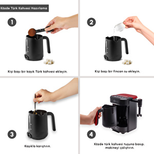 Karaca Hatır Barista Latte ve Türk Kahve Makinesi Imperial Red görseli 6