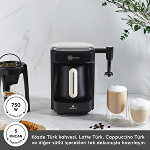 Karaca Hatır Barista Latte ve Türk Kahve Makinesi Pearl White görseli 8