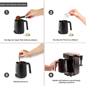 Karaca Hatır Barista Latte ve Türk Kahve Makinesi Walnut Brown görseli 6