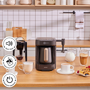 Karaca Hatır Barista Latte ve Türk Kahve Makinesi Walnut Brown görseli 7