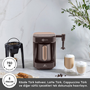 Karaca Hatır Barista Latte ve Türk Kahve Makinesi Walnut Brown görseli 8