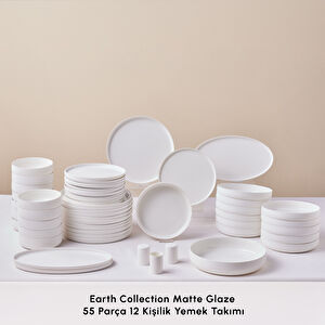Karaca Earth Collection Matte Glaze 55 Parça 12 Kişilik Yemek Takımı