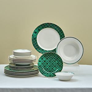 Karaca Forever Bone Zümrüt 24 Parça 6 Kişilik Yemek Takımı