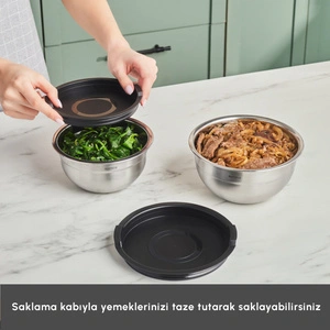 Karaca Aşiyan Katlanabilir Kulplu 10 Parça Çelik Tencere Seti görseli 8