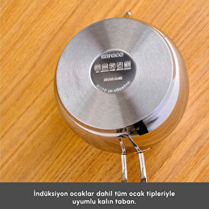 Karaca Belinay İndüksiyon Tabanlı Midi Metal Çaydanlık Takımı görseli 7